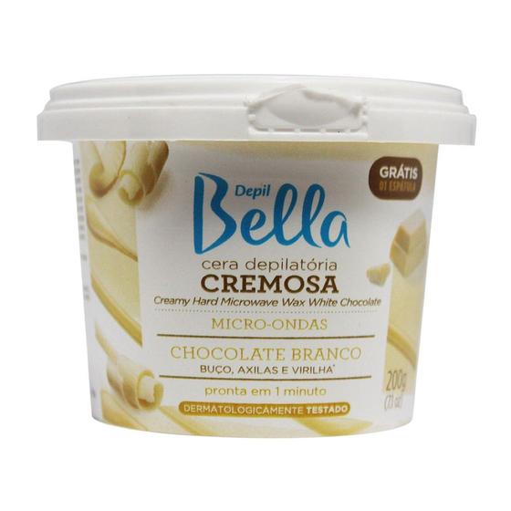 Imagem de Cera Depilatória Cremosa para Micro-ondas Chocolate Branco 200g - Depil Bella