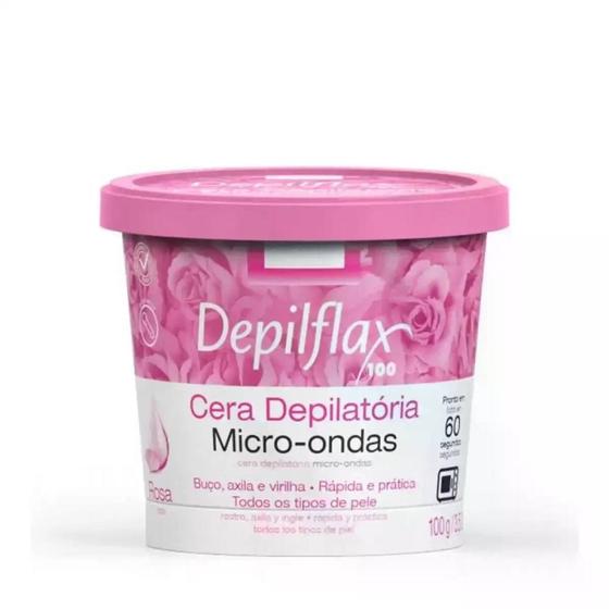 Imagem de Cera Depilatória Micro-Ondas Rosas Depilflax 100G