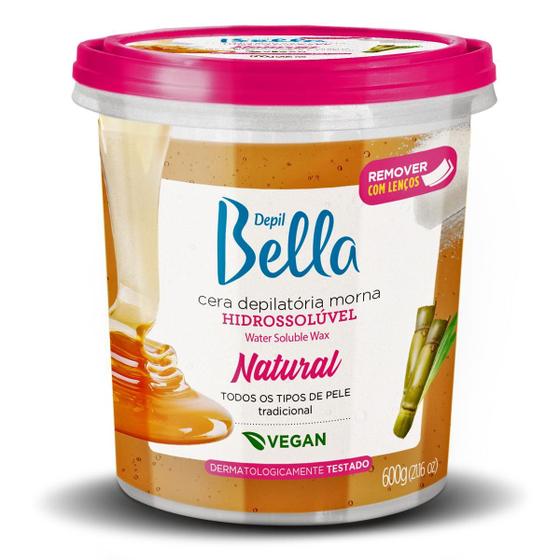 Imagem de Cera Depilatória Morna Hidrossolúvel Depil Bella 600g (Vegana)