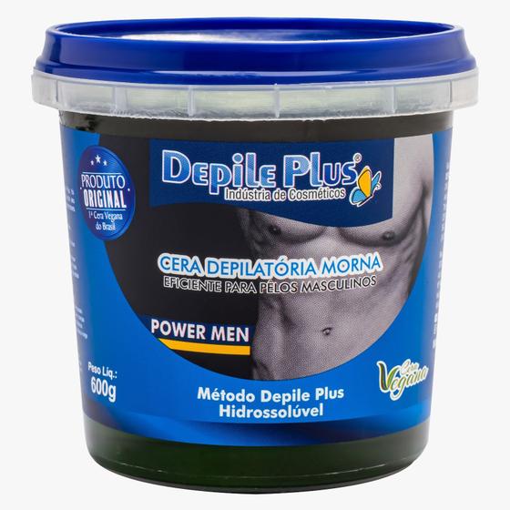 Imagem de Cera Depilatória Power Men Pelos Masculinos Depile Plus 600g