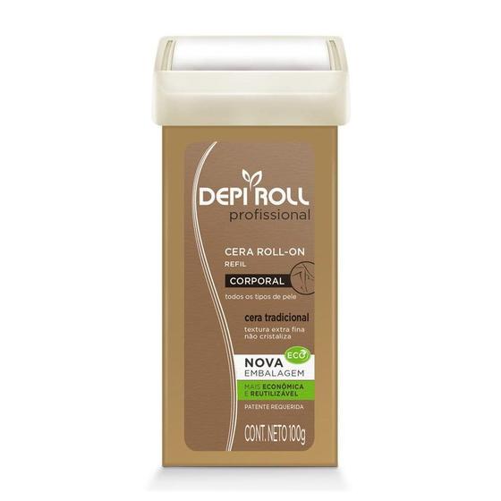 Imagem de Cera Depilatoria Quente Corporal Depiroll Tradicional, Roll-On, 1 Unidade Com 100G