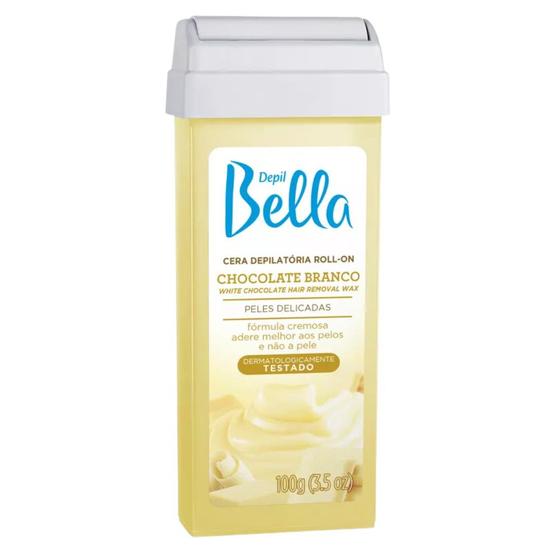 Imagem de Cera Depilatória Refil Roll-on Chocolate Branco 100g Depil Bella