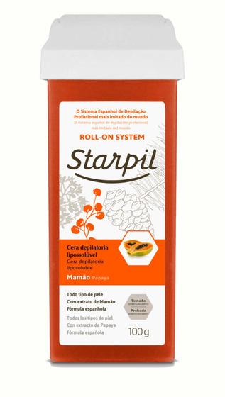 Cera Depilatoria Roll-on STARPIL Mamão 100g Menor preço em Cera Depilatoria Roll-on STARPIL Mamão 100g