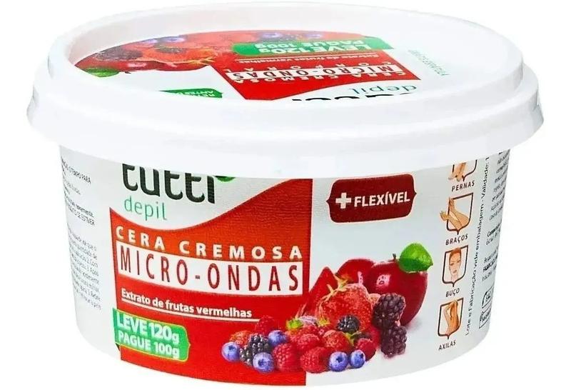 Imagem de Cera Depilatória Tutti Depil Microondas Frutas Vermelha 120g
