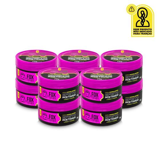 Imagem de Cera  Efeito Acetinado - 70g - Fox For Men - 10 unidades