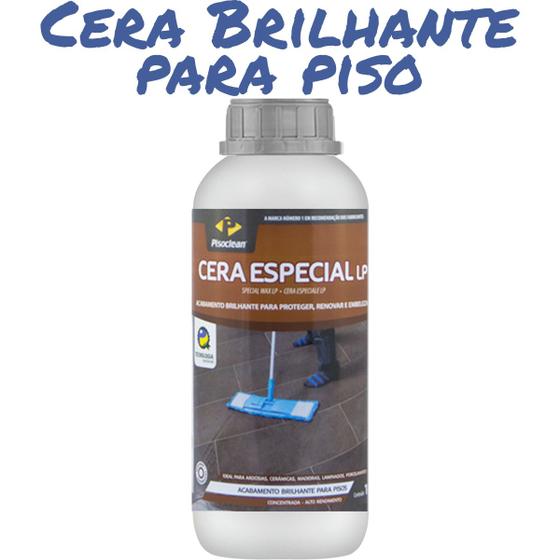 Imagem de Cera Especial Lp Pisoclean Resina Acrilica Proteção E Brilho