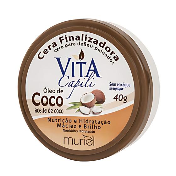 Imagem de Cera Finalizadora Óleo d Coco Nutrição Hidratação Maciez 40g