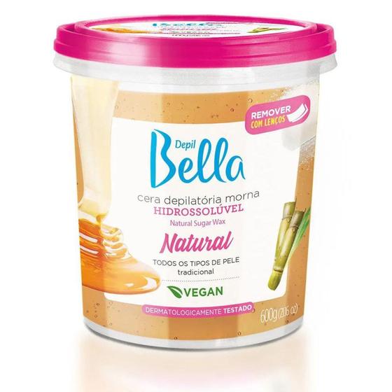 Imagem de Cera Hidrossolúvel Microondas 600g Natural - DEPIL BELLA