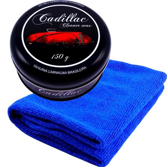 Cera Limpadora Muito Brilho Carro Moto Caminhão Cleaner Wax Cadillac + Pano Toalha de Microfibra 40x40 Menor preço em Cera Limpadora Muito Brilho Carro Moto Caminhão Cleaner Wax Cadillac + Pano Toalha de Microfibra 40x40
