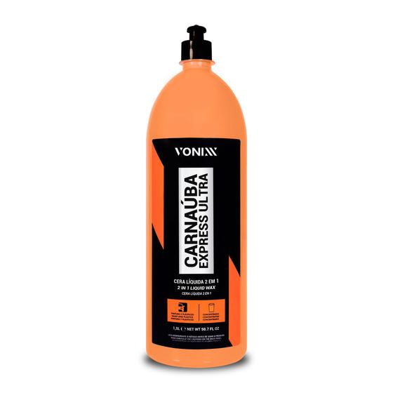 Cera Líquida Carnaúba Automotiva Express Ultra Vonixx 1,5L Menor preço em Cera Líquida Carnaúba Automotiva Express Ultra Vonixx 1,5L
