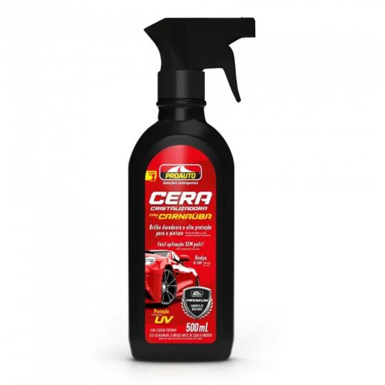 Imagem de Cera Liquida Spray Cristalizadora Proauto Com Carnaúba 500ml