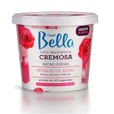 Imagem de Cera Micro-Ondas Pétalas De Rosas Cremosa Depil Bella 100 G