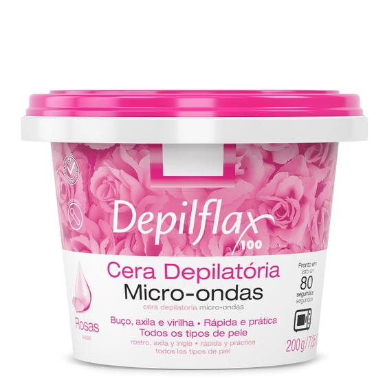 Imagem de Cera Microondas Rosas Depilflax 200g