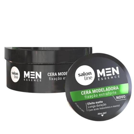 Cera Modeladora Salon Line Men Essence Efeito Matte 60g Imagem de Cera Modeladora Salon Line Men Essence Efeito Matte 60g
