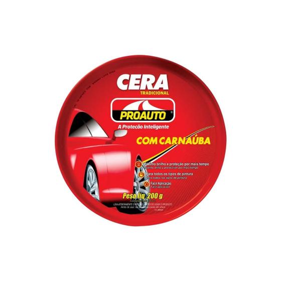 Imagem de Cera Pasta Tradicional com Carnaúba 200g Proauto