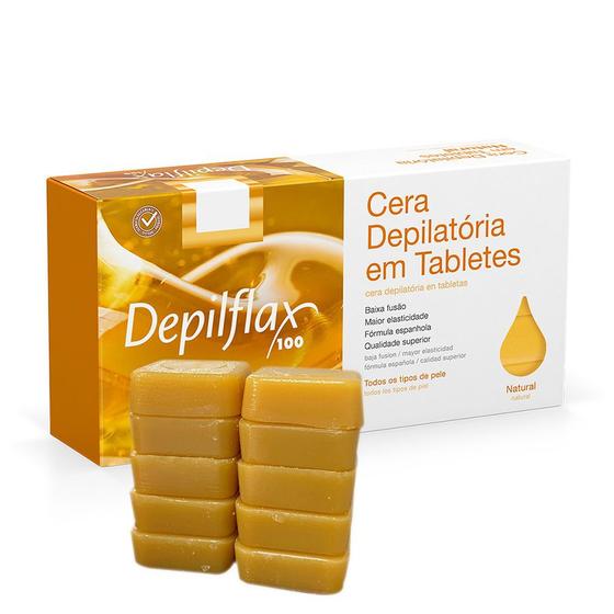 Imagem de Cera Quente Depilflax Depilatória Mel Em Tabletes 10 Tabletes 500g