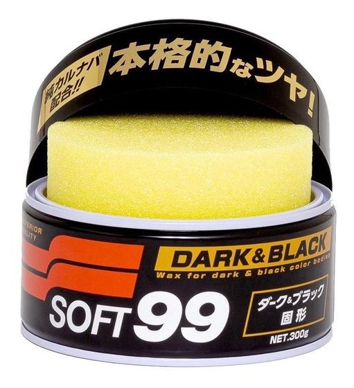 Imagem de Cera Soft 99 automotiva black dark Para Carros preto e escuro 300g carnauba facil aplicação