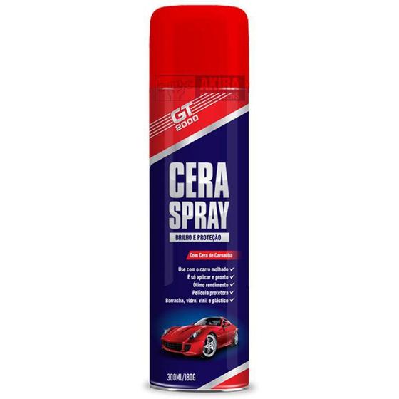 Imagem de Cera Spray Carro Carnauba Brilho Proteção Automotivo Gt2000