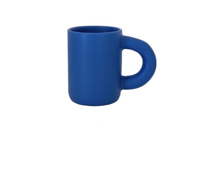 Imagem de Cerâmica Caneca de gordura Café Caneca Nova Mão Envidraçada Manchada Copo Sujo Mão Beliscar Klein Blue Mark Milk Cup Canecas(azul)