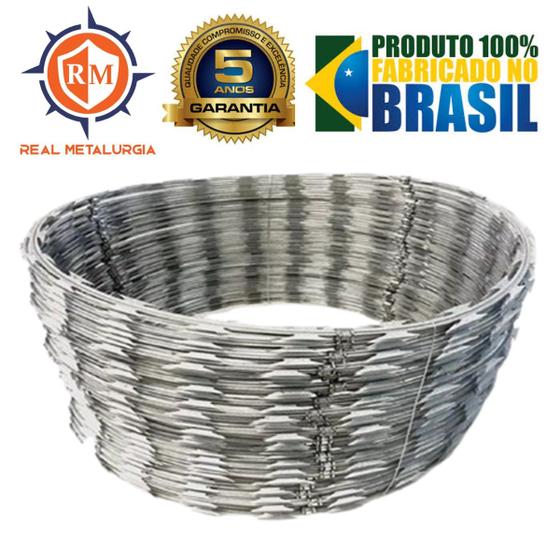 Imagem de Cerca concertina dupla clipada 45 cm 8 metros