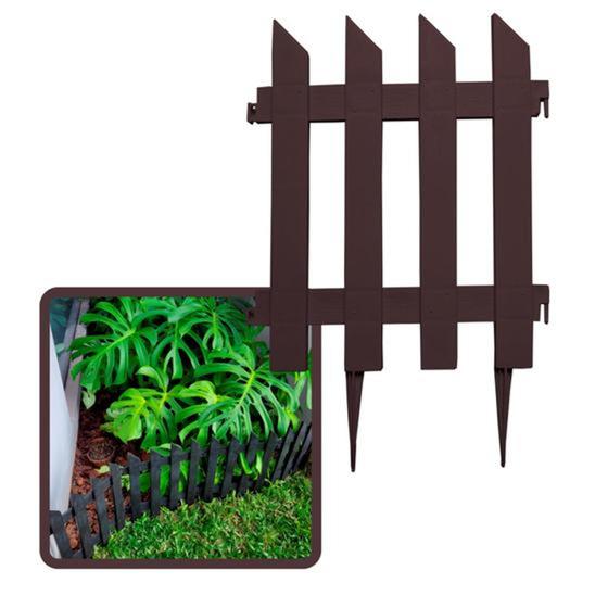 Imagem de Cerca para jardim decorativa kit com 10 metros plástico reciclado