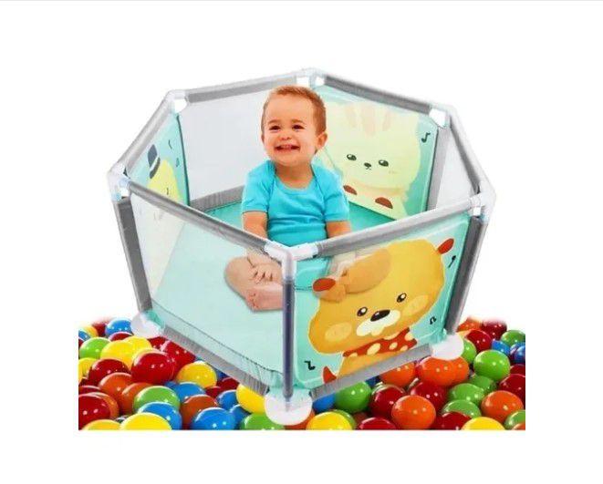 Cercadinho Berço Bebê Cercado Grande Baby Criança Portátil - DM Toys ...