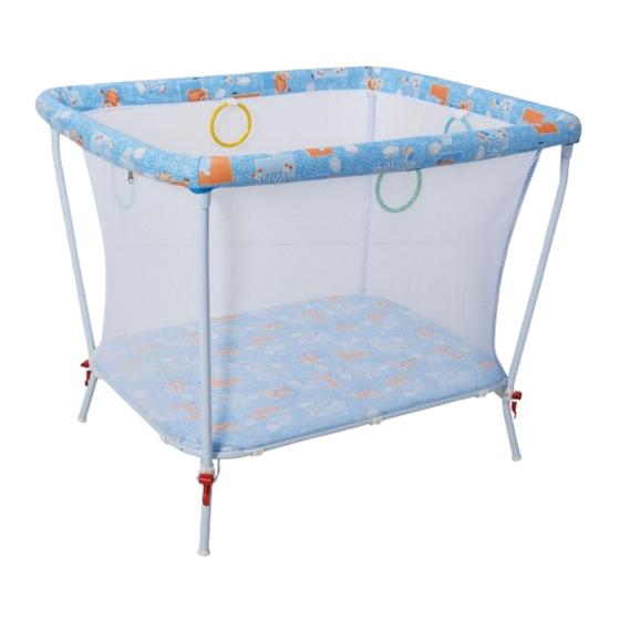 Imagem de Cercadinho infantil little baby azul até 30kg tubline baby