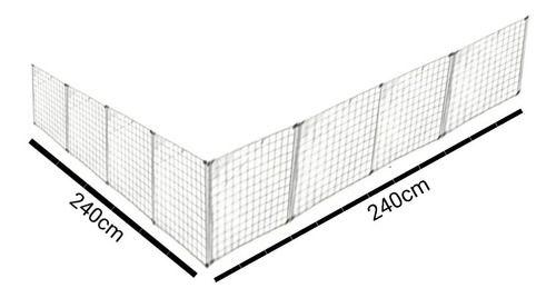 Imagem de Cercadinho Para Cachorro Em L Com Telas 240cm X 240cm X 80cm