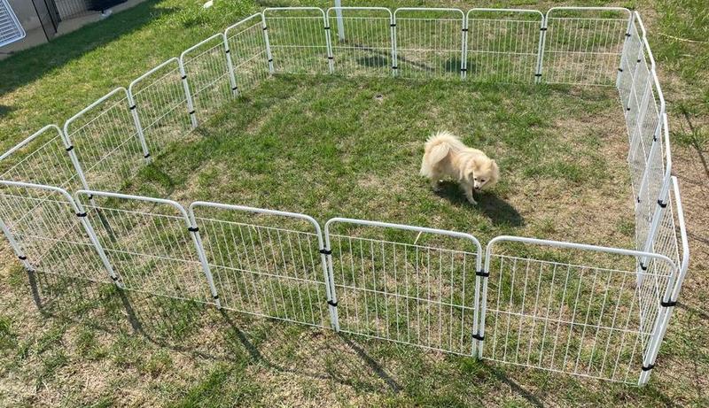 Imagem de Cercado Grade Pet  20/65 Cachorro Coelho Cercadinho Reforçado Criança Branco