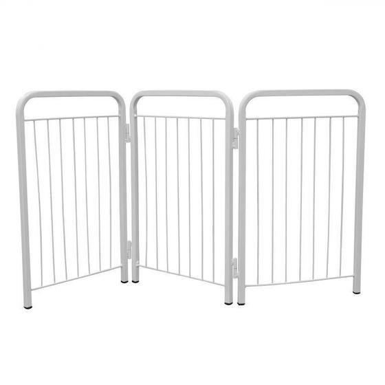 Cercado Portátil Grade Pet 69cm alt x 102 cm largura Branco Menor preço em Cercado Portátil Grade Pet 69cm alt x 102 cm largura Branco