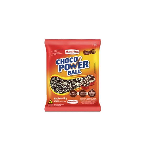 Imagem de Cereal Drageado Micro ao Leite/Branco Choco Power Ball com 80g Mavalério