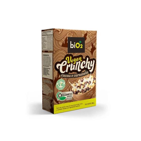 Imagem de Cereal Matinal Orgânico Sem Glúten Cacau e Caramelo biO2 Vegan Crunchy 200g