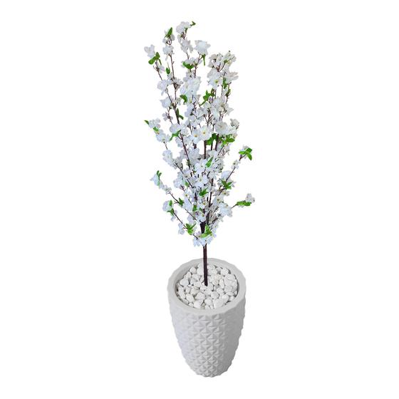 Imagem de Cerejeira Branca Planta Artificial com Vaso Decoração