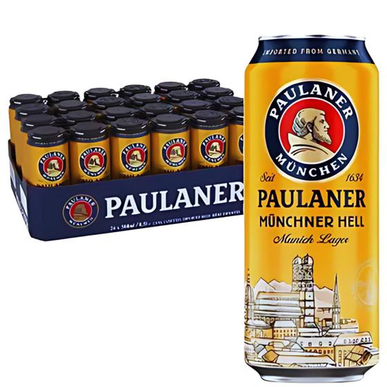 Imagem de Cerveja Alemã Paulaner Munchner Hell Lata 500ml Kit 24 Unds