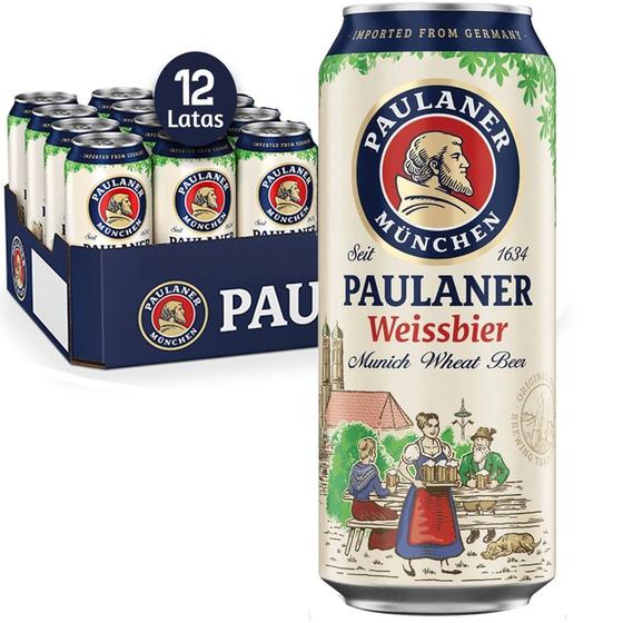 Imagem de Cerveja Alemã Paulaner Weissbier Lata 500Ml (12 Latas)