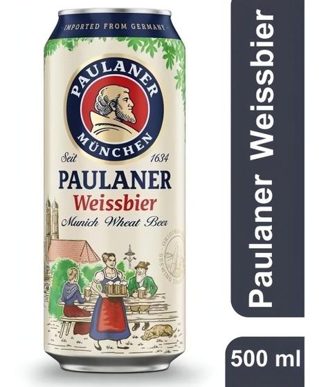 Imagem de Cerveja Alemã Paulaner Weissbier München German Lata 500ml