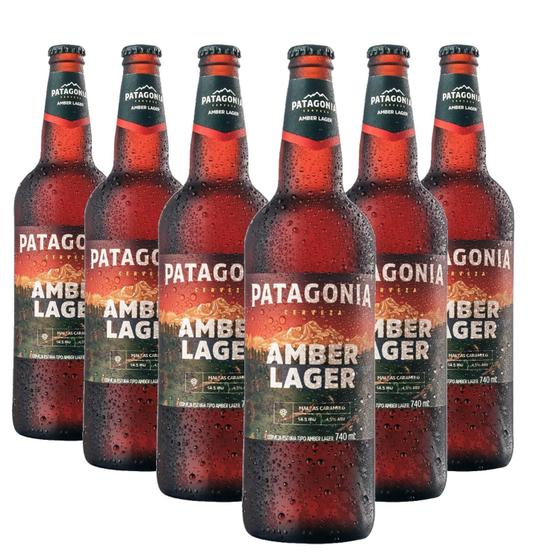 Imagem de Cerveja Amber Lager Patagonia One Way 740Ml (6 Garrafas)