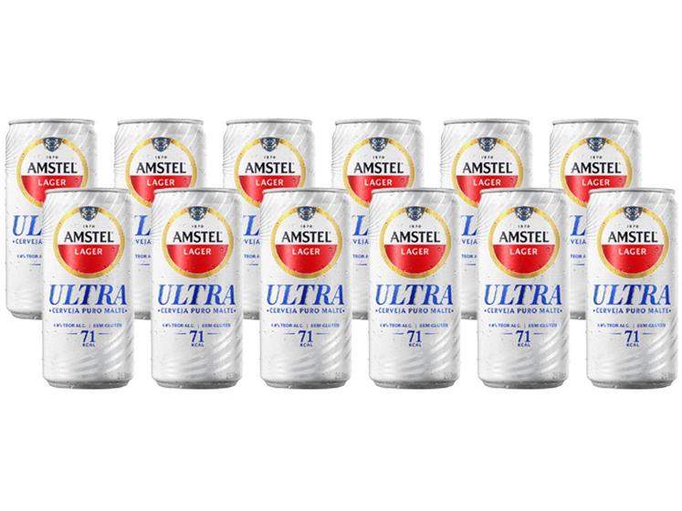 Cerveja Amstel Ultra Pilsen Lager 12 Unidades Menor preço em Cerveja Amstel Ultra Pilsen Lager 12 Unidades