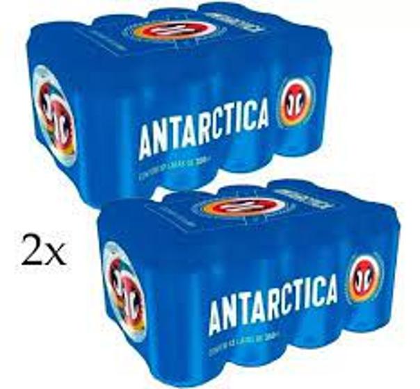 Imagem de Cerveja Antárctica De Latinha Azul Boa 24x Latas De 350ml