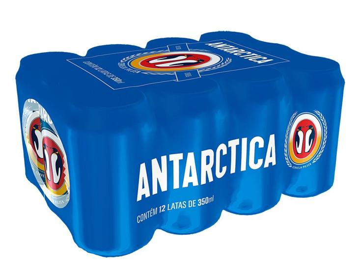 Imagem de Cerveja Antarctica Descartável Lata 350ml - c/ 12 - Antártica