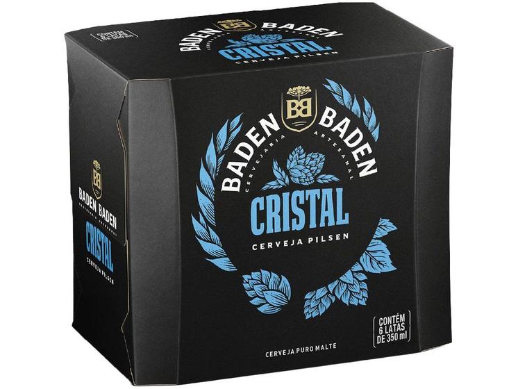 Cerveja Baden Baden Cristal Lata 350 ml Pack com 6 Unidades