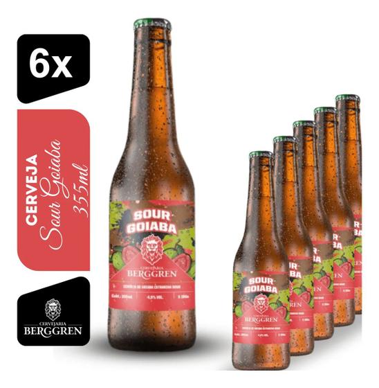 Cerveja Berggren Sour Goiaba 355ml Kit 6 Unidades