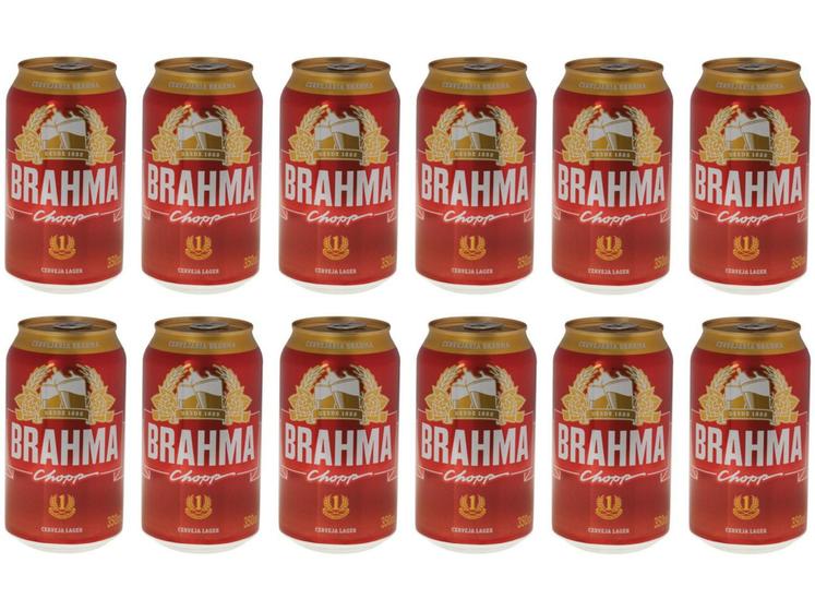 Cerveja Brahma Chopp Lager Pilsen 12 Unidades - 350ml Menor preço em Cerveja Brahma Chopp Lager Pilsen 12 Unidades - 350ml