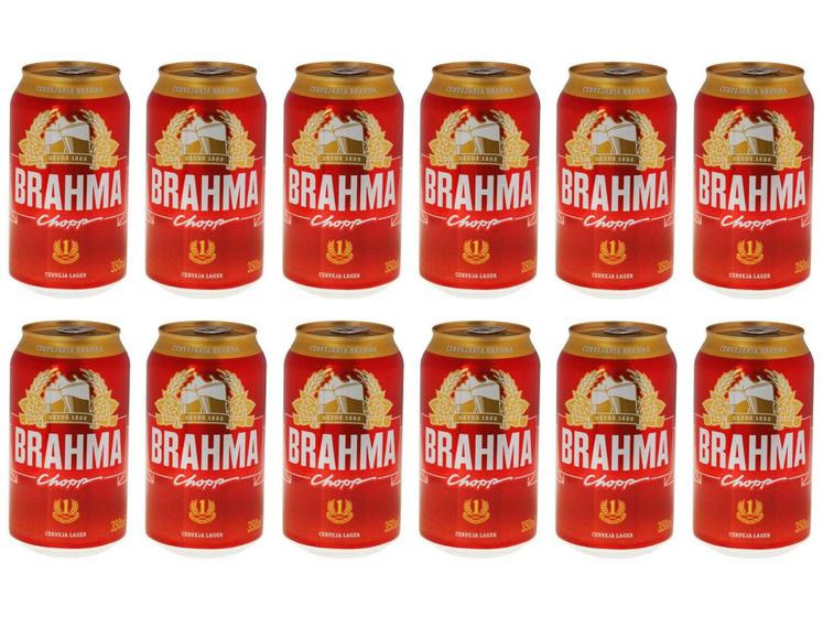 Imagem de Cerveja Brahma Chopp Lager Pilsen 12 Unidades - Lata 350ml