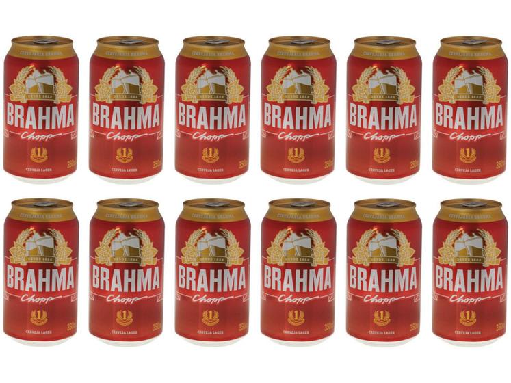 Cerveja Brahma Chopp Lager Pilsen 12 Unidades - Lata 350ml Menor preço em Cerveja Brahma Chopp Lager Pilsen 12 Unidades - Lata 350ml