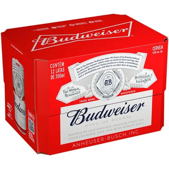 Cerveja Budweiser Lata 350ml - 12 unidades Menor preço em Cerveja Budweiser Lata 350ml - 12 unidades