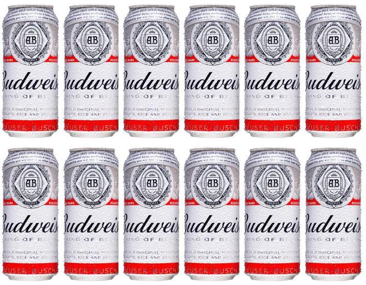 Imagem de Cerveja Budweiser Lata 473Ml - Com 12 Unidades