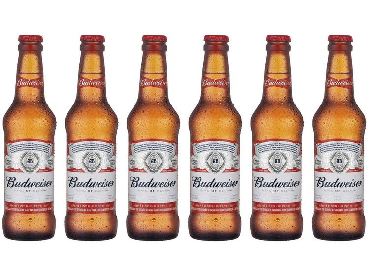 Imagem de Cerveja Budweiser Pack American Standard Lager - 6 Unidades 330ml