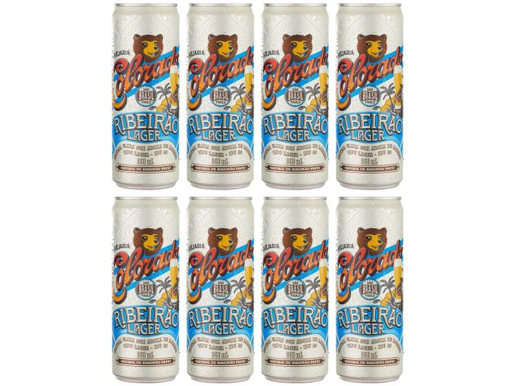 Cerveja Colorado Ribeirão Lager Lata 350ml - 8 Unidades Imagem de Cerveja Colorado Ribeirão Lager Lata 350ml