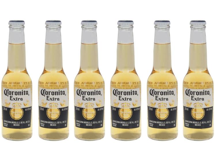 Imagem de Cerveja Corona Coronita Extra Lager 6 Unidades - Long Neck 210ml
